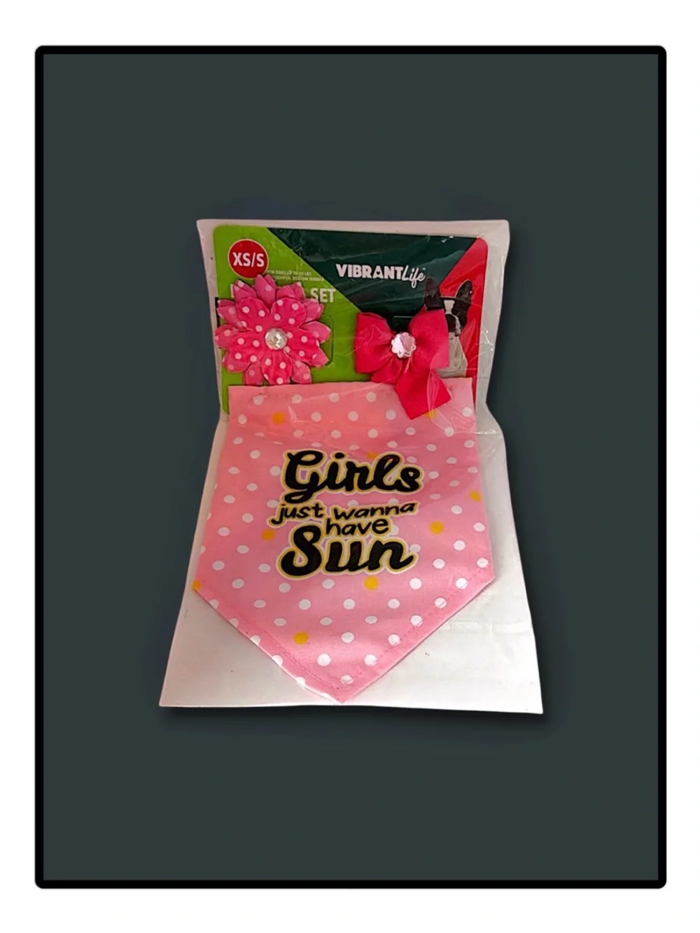 Vibrant Life Dog Girls Just Wanna Have Sun Bandana Set